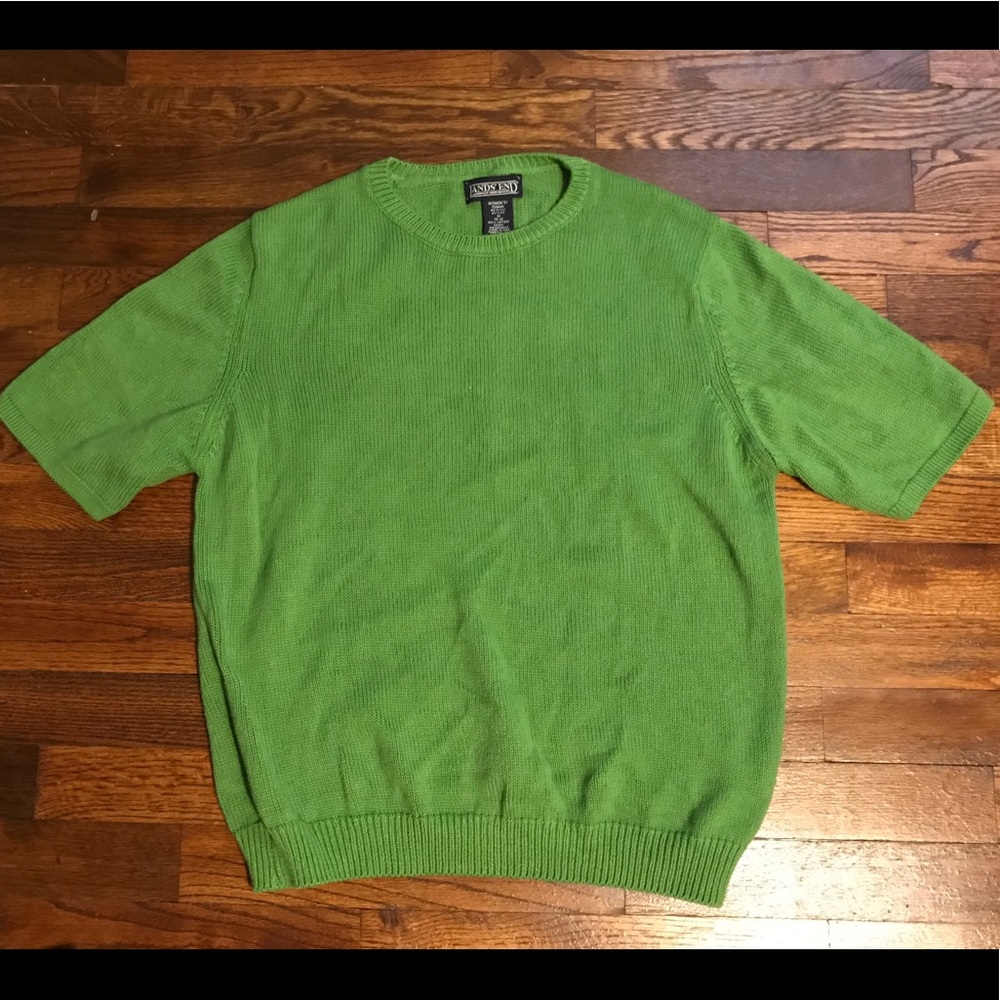🌵Green Short Sleeve Lands’End Shirt SZ PM 10-12